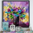 thumbnail image 3 of Designart Bright Bouquet Of Spring Flowers On Purple Background FLOAT FRAME WALL ART, 3 of 4