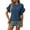 Navy, variant on Timegard Womens Tops Crewneck Ruffle Short Sleeve Eyelet Comfy Tee Shirts Casual Top Summer Fashion