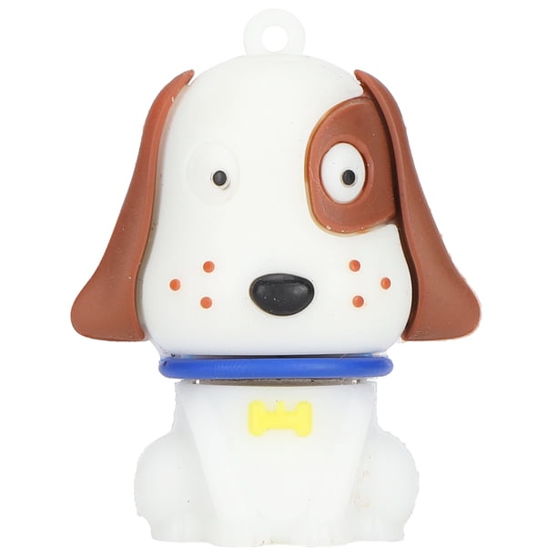 Memoria USB de 16 GB con diseño de perro y cara de puntos blancos y negros