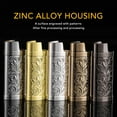 thumbnail image 3 of TOPINCN 2Pcs Vintage Metal Lighter Case Cover, Retro Zinc Alloy Floral Stamped Protective Holder, Lighter Sleeve Protector Shell, Suitable for Most Standard Lighters,, 3 of 7