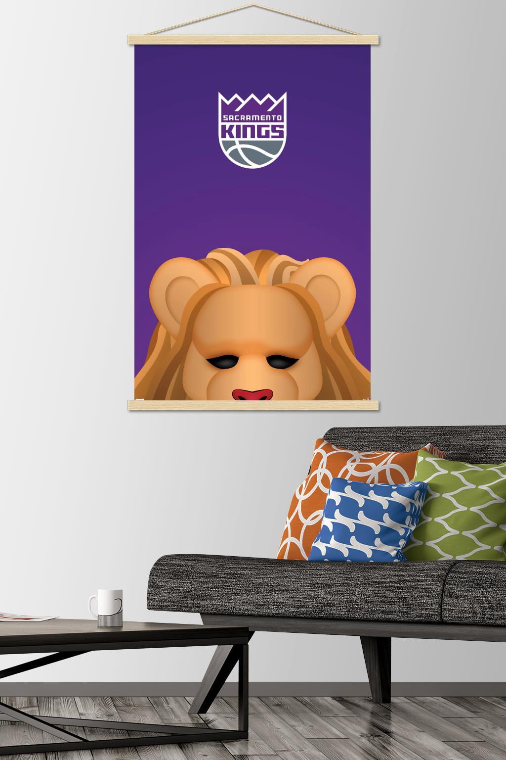 NBA Sacramento Kings - S. Preston Mascot Slamson 23 Wall Poster with Magnetic Frame, 22.375" x 34"