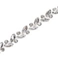 thumbnail image 1 of Uxcell 1-Pack 1 Yarda 14 mm Cadena de Strass de Cristal Cierre Ojo de Caballo para Manualidades/Ropa [Blanco-Menos-Cierre], 1 of 7