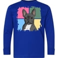 thumbnail image 3 of Inktastic Blue French Bull Dog Long Sleeve Youth T-Shirt, 3 of 5