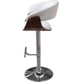 thumbnail image 2 of Banco Taburete Grupo Microtec MN1 Madera Ajustable Giratorio Piel Blanco Chapa Nogal, 2 of 3