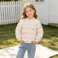 thumbnail image 4 of PureCasa Jackets for Toddlers 1-7 Years Puffer Jacket Lightweights Warm Long Sleeved Cute Printed Button Down Closure Jacket for Winter, 4 of 9
