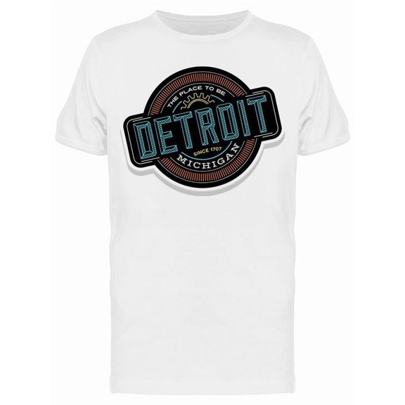 Detroit Michigan Linear Emblem Tee Men's -Image by Shutterstock