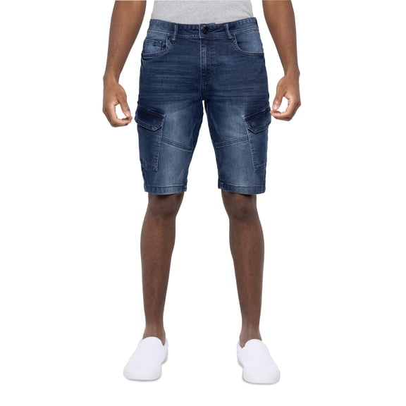 X RAY JEANS Xray Men's Denim Cargo Shorts, Dark Blue, 30
