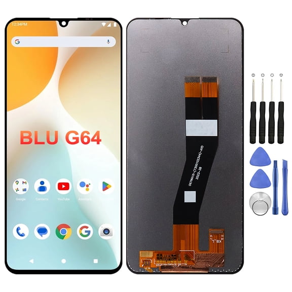 KIQ Replacement LCD Screen Full Assembly with Digitizer Compatible with BLU G64(Withtout Frame)