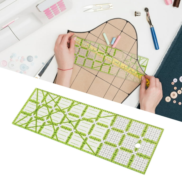 Sewing Ruler, Transparent Design Quilting Ruler Fine Workmanship Sturdy  Durable Reliable Practical For DIY Sewing For Home 