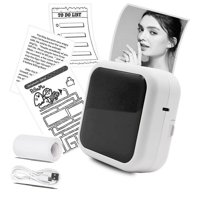 Cameland Student Pocket Printers Small Portable Wireless Bluetooth Connection Thermal Photo Label Mini Printers