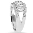 thumbnail image 2 of Pompeii 2 1/10ct 3-Stone Natural Diamond Bezel Engagement Ring in White Gold (H,I1), 2 of 4