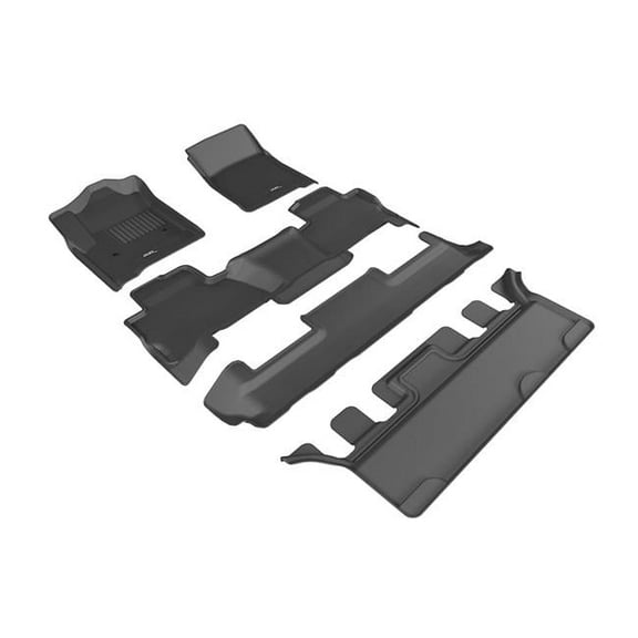 Carbon Fiber Embossed Pattern Kagu Black 1st Row 2nd Row 3rd Row Bucket Seating for 2015-2017 Chevrolet Tahoe