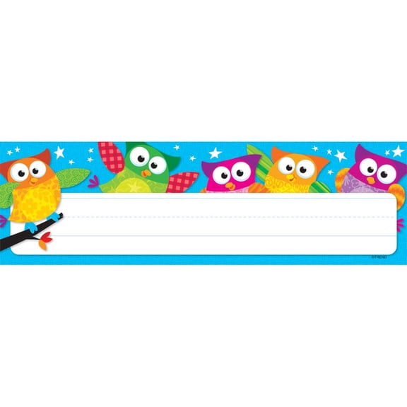 Trend, TEP69217, Owl-Stars! Desk Toppers Nameplates, 36 / Pack, Multicolor
