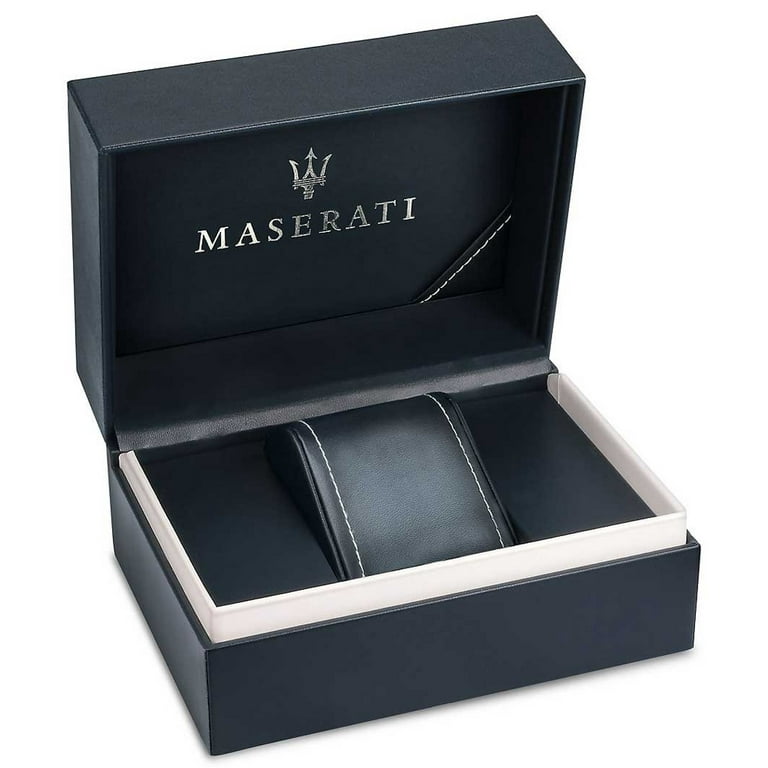 Maserati Gioielli Bracelet, Leather, Blue, Rose Gold PVD