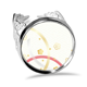 thumbnail image 1 of Geometría blanco patron de flores de Sakura Anillo de compromiso de boda de amor ajustable Unbranded M, 1 of 3