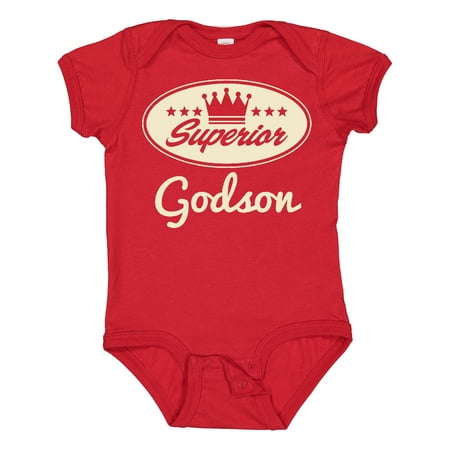 

Inktastic Godson Vintage Superior Gift Baby Boy Bodysuit