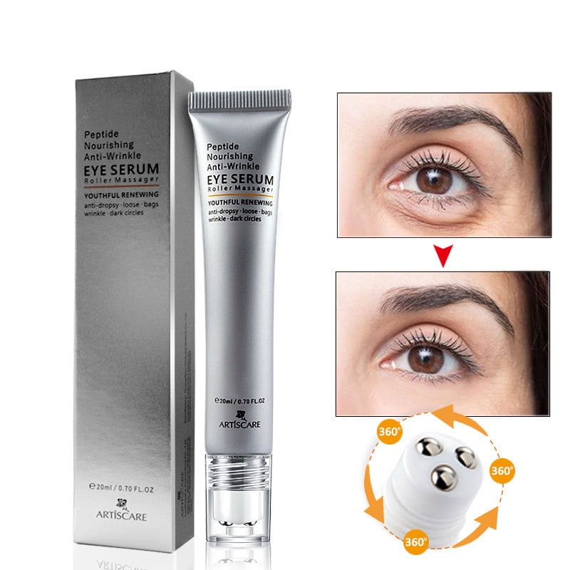 Women Eye Cream Peptide Anti-Wrinkles Serums Anti Puffiness Fine Lines Roller Cream Skin Care Artiscare Polypeptide Anti-Wrinkle Roll-On Eye Cream (One Sold)