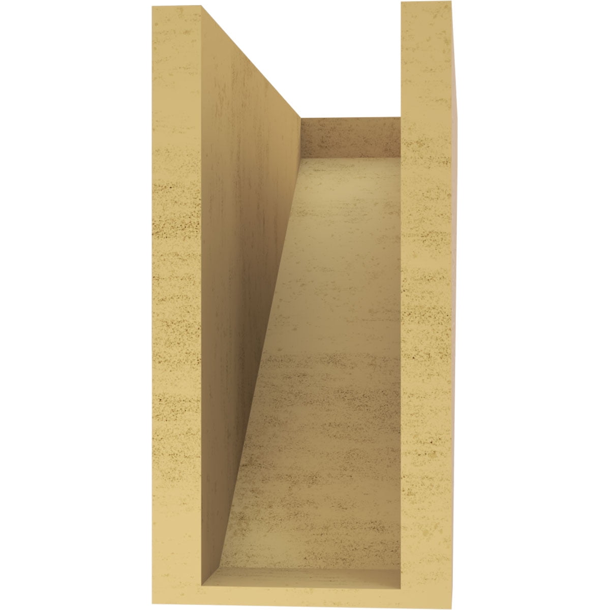 6"W x 18"D x 12"H Classic Concord Rough Cedar Woodgrain TimberThane Corbel, Primed Tan