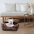 thumbnail image 2 of Vibrant Life Small Cozy Cuddler-Style Dog & Cat Bed, Bed with High Walls, Brown, 2 of 7
