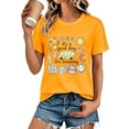 thumbnail image 2 of Endives Women's Short Sleeve T-shirt Plus Size Teacher Shirt Womens Graphic T Shirt Summer Tops Funny Print Crew Neck Casual Loose Cute T Shirts T Shirts for Women Orange XXXXL, 2 of 7