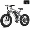 thumbnail image 6 of Qlife Racer Fat Tire 2.0 Electric Bike For Adults, Max 28MPH Mountain Ebike with 750W Motor, 20x4.0" Tire Step Over E-MTB, 48V 15.6Ah Removable Battery,Gray, 6 of 7