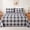 Black White, variant on Jessy Home 4 Piece Plaid Bed Sheets Set,Twin Size Bedding Set- Fitted Sheet, Flat Sheet & 2 Pillowcases Red Black