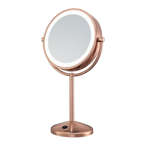 Conair Reflections Double Sided Led Lighted Vanity Makeup Mirror 1x 10x Magnification Rose Gold Beh17rg Com Led Lighted Vanity Makeup Mirror, Conair Reflections Double Sided Led Lighted Vanity Makeup Mirror