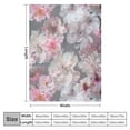 thumbnail image 4 of Pink Floral Blanket Gifts for Women Girls Grey White Peony Flower Blossom Throw Blankets for Bed Room Couch Soft Lightweight Warm Cozy Decor Big Lush Flowers Abstract Art, 4 of 6