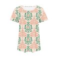 thumbnail image 5 of Camisetas de Manga Corta de Verano para las Mujeres Impresas con Cuello Redondo, Poliéster Ligero Top de Verano Casual, 5 of 5