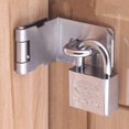 thumbnail image 4 of Right Angle Door Clasp Stainless Steel Door Lock Hasp Padlock, 4 of 5