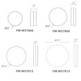 thumbnail image 2 of WAC Lighting Dot 9" LED 3000K Round Stainless Steel Flush Mount in Chrome, 2 of 5