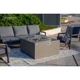 thumbnail image 2 of Sol Living Rocky Propane Fire Pit for Outside Outdoor Firepit Table with Internal Tank Holder Firepit Concrete Square Fire Table Patio Heater Fireplace 45,000 BTUs - Light Grey, 43 x 43 Inches, 2 of 9