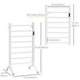 thumbnail image 3 of HOMCOM 8-Bar Wall Mounted & Free Standing Plug-in Electric Towel Warmer, White, 3 of 9