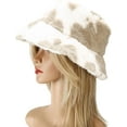 thumbnail image 4 of YooGuoGuo Winter Fluffy Fuzzy Bucket Hat Plush Furry Faux Fur Fisherman Hats Warm Hat for Women, 4 of 5