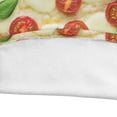 thumbnail image 4 of Pizza Round Blanket, Veggie Pastry with Cherry Tomato and Basil Leaves Mozzarella Italian Dish, Cozy Plush for Indoor & Outdoor Use Novelty Gift Idea, 71" Round, Paprika Beige Amber, by Ambesonne, 4 of 6