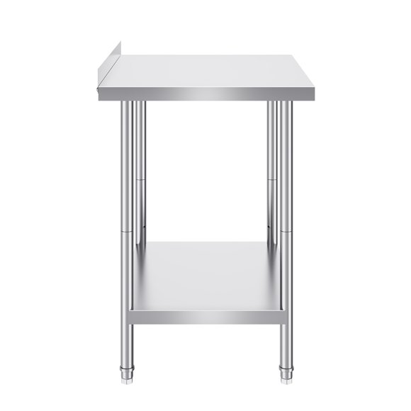 KFFKFF 24 x 30 x 36 Inch Robust Stainless Steel Utility Table, Industrial Grade Food Preparation Surface, Sturdy Metal Table with Customizable Height for Eateries, Residences