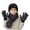 Black, variant on Zwiiyzr Kids Winter Beanie Hat Warm Knit Thick Ski Cap And Scarf Gloves Set For Girls Boys 1-11 Years Red