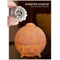 thumbnail image 4 of SPRING 200ML Humidifier Aromatherapy Diffuser with Colorful lighting Flame Diffuser White with cracks, 4 of 9