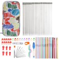 thumbnail image 2 of 11Pcs Stainless Steel Rod Needle Knitting Set Crochet Tool Accessories Crochet Organizer Sewing Tools Gift for Beginners, 2 of 6