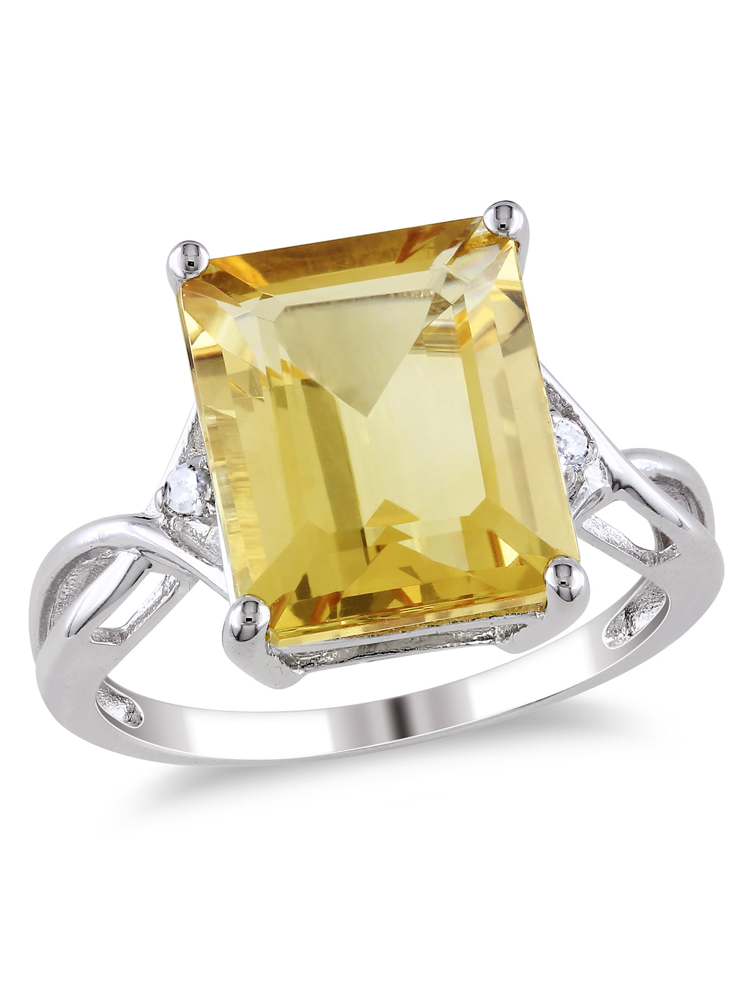 8ct Solitaire Yellow Topaz Cz 925 Silver Engagement Birthday Ring Band Sz 6-7-8 