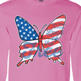 thumbnail image 4 of Inktastic Patriotic Butterfly Long Sleeve T-Shirt, 4 of 5