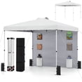 thumbnail image 1 of Costway Pop up Canopy Tent with Sidewall, 6 Pockets, Instant Setup Commercial Gazebo White, 1 of 10