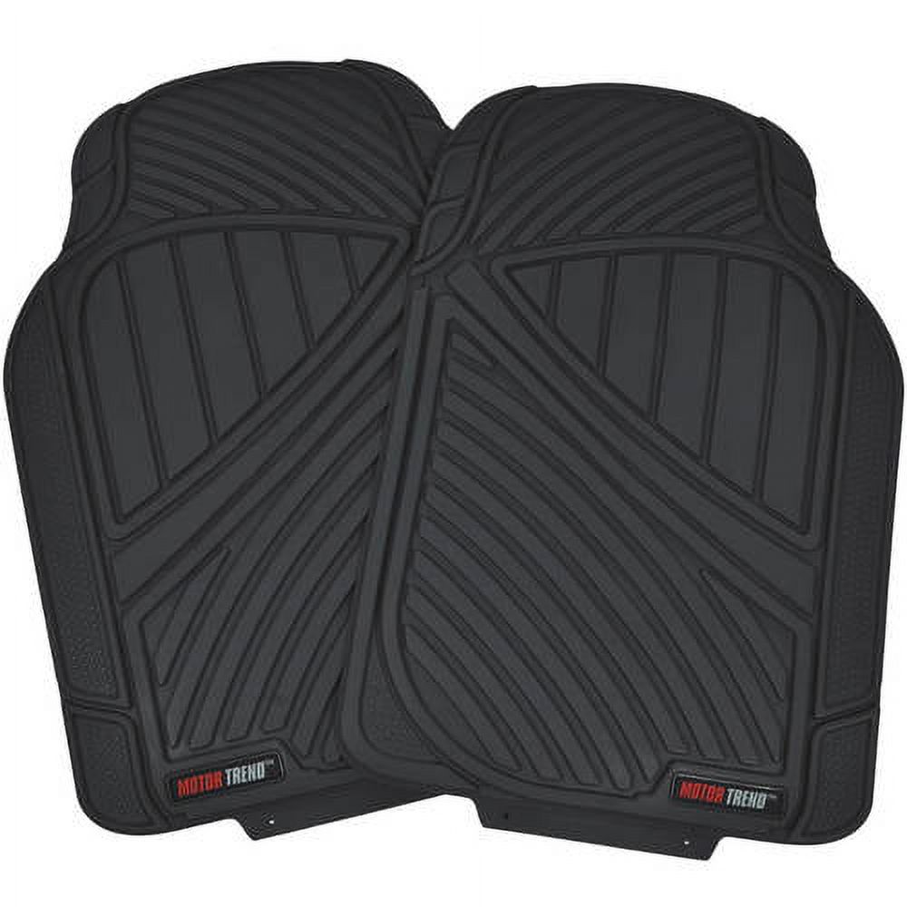 Motor Trend 100 Percent Odorless Car Floor Mats with Standard Trunk Cargo Mat, 4 Pieces Rubber Protection, Black Beige Gray - image 4 of 8