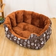 thumbnail image 2 of Cojín para cama para perros, sofá para dormir, cama para gatos, cama redonda para cachorros, cama cálida, cama suave y larga de felpa para perros pequeños, nido para gatos, 2 of 4