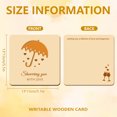 thumbnail image 2 of Wooden Commemorative Cards Square Umbrella 130x130x4mm, 2 of 7