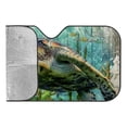 thumbnail image 6 of Awypu Sea Turtle Starfish Coral Sunshade for Car Windshield Car Sun Shade for Vehicle SUV Truck Protector 55.12*29.92 in, 6 of 7