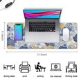 thumbnail image 5 of Long Mouse Pads for Desk,Pioneer Flower Floral Print Pattern Desk Mats on Top Of Desks, Desk Mouse Pad Extra Large with 3mm Non-Slip Base and Stitched Edge for Gaming,Office,Work,Home 31.5"x11.8", 5 of 6