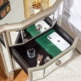 thumbnail image 6 of Accent Mirror Glass 3 Drawers Vintage Nightstand End Table Bedside Table Furniture for Bedroom, Living Room, 6 of 7