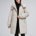 thumbnail image 6 of Hvyesh Long Winter Coats for Women,Women's Warm Winter Puffer Coat Trendy Drawstring Puffer Jacket Loose Casual Hood Padded Coat, 6 of 6