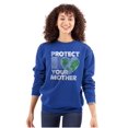 thumbnail image 3 of Love Your Mother Earth Cute Go Green Unisex Plus Fleece Graphic Sweatshirt Brisco Brands 3X, 3 of 5